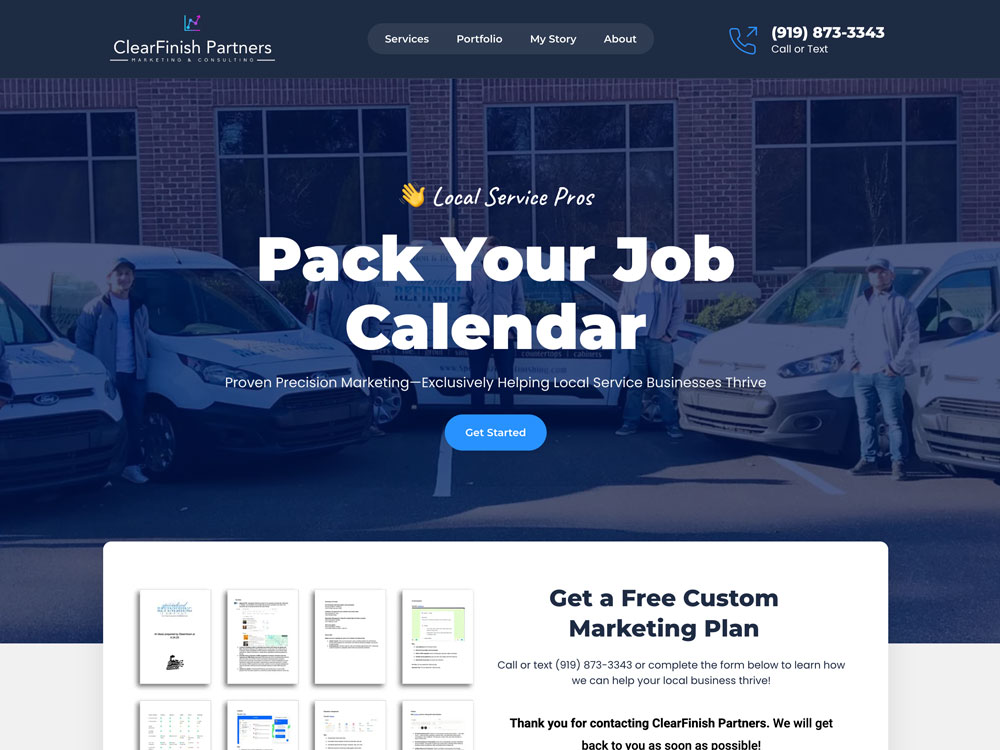 clearfinish partners screenshot